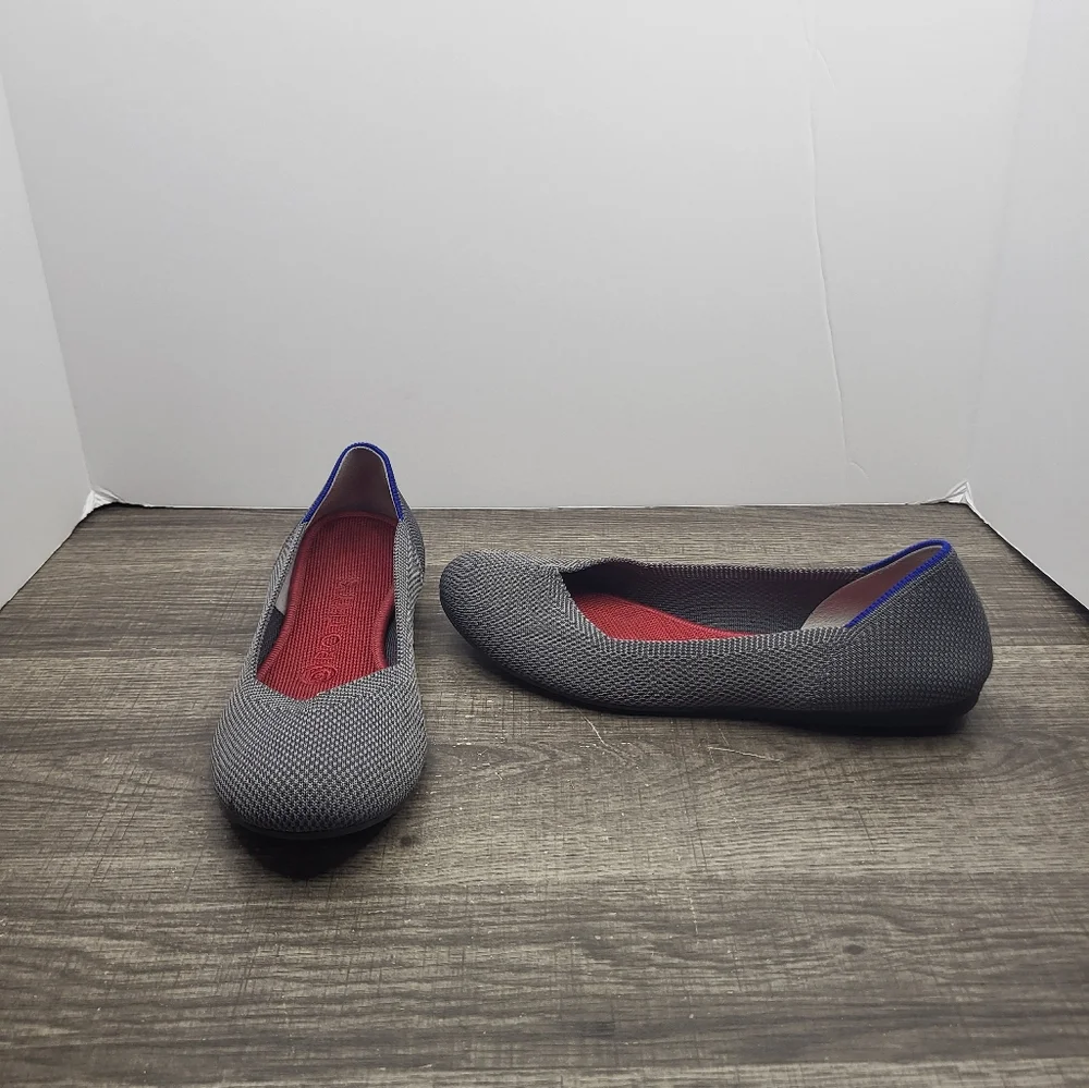 Rothy's The Flat Vintage Gray Textile Slip On Womens Shoes US 7